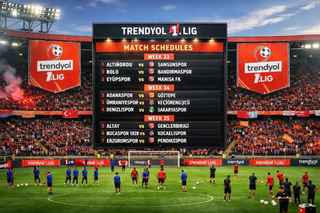 Trendyol 1. Lig’de 33, 34 ve 35. Haftaların Maç Tarihleri Açıklandı